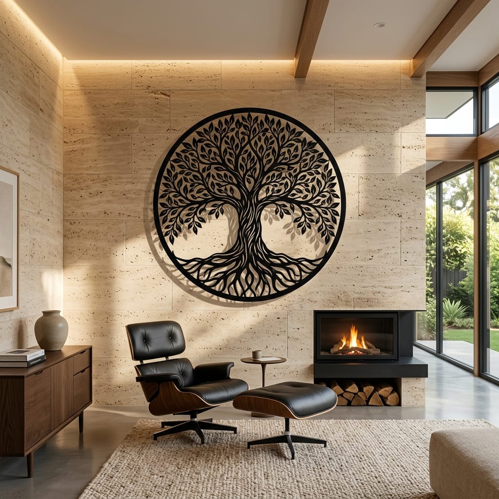 Painel Mandala Árvore da Vida Ø 75cm — Arte de Casa
