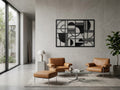 Painel de Parede Geométrico Bauhaus 90x60cm — Arte de Casa