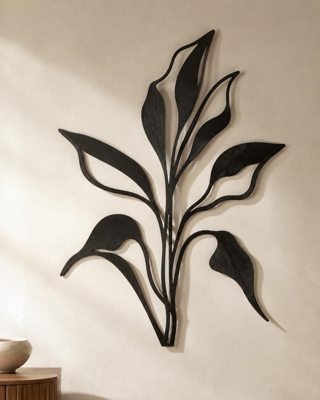 Escultura de Parede Folhagem Orgânica 95x65cm — Arte de Casa