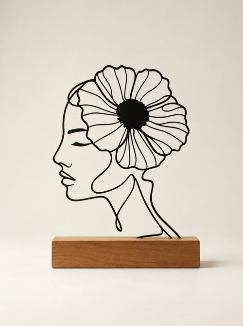 Escultura Aramada Flor Papoula — Arte de Casa