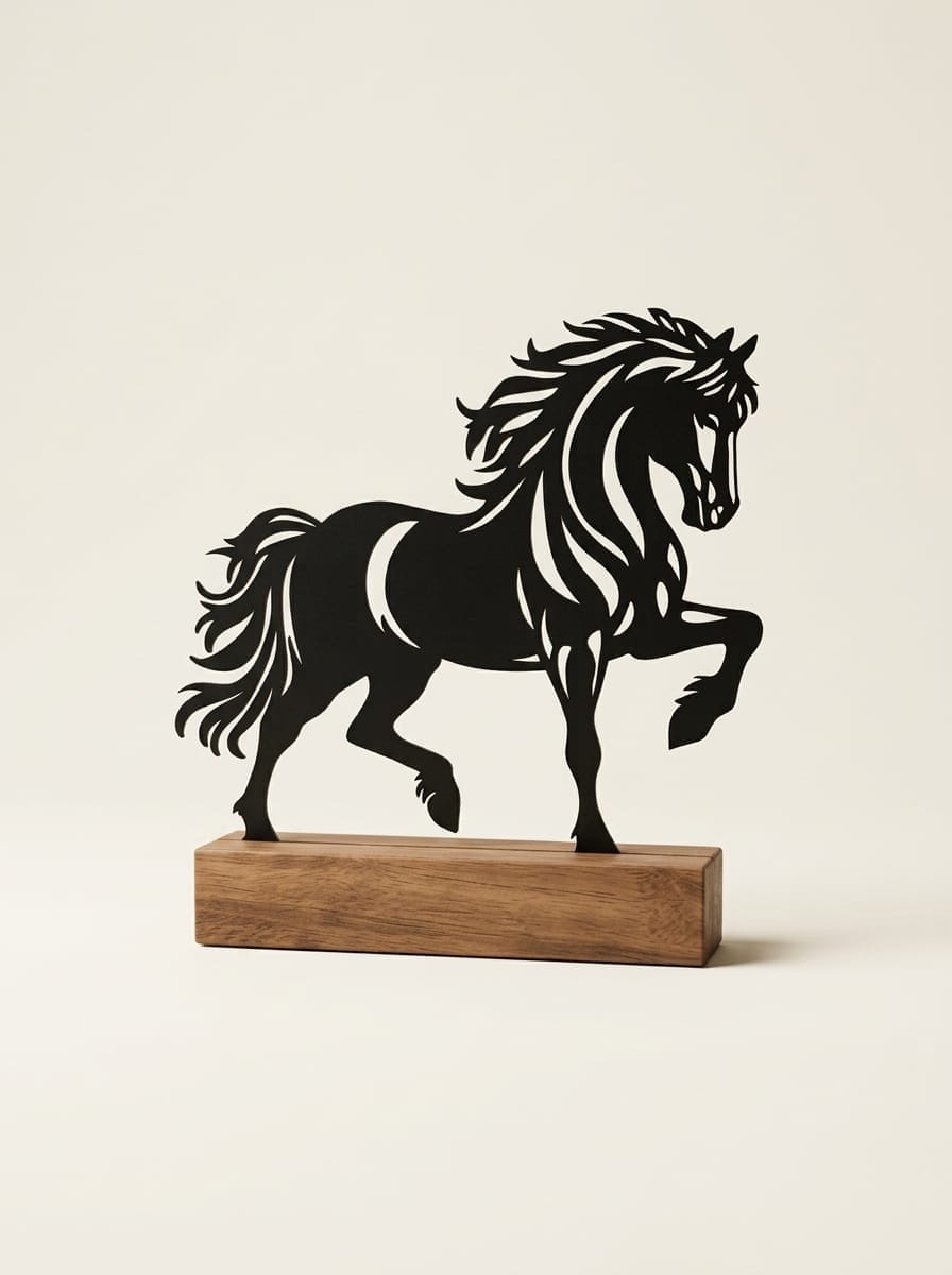 Escultura de Mesa Cavalo Impetuoso — Arte de Casa